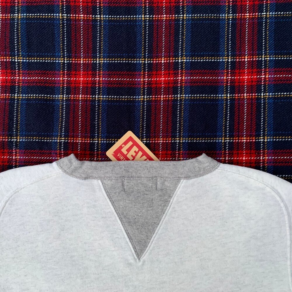Levi's Vintage Clothing Bay Meadows 40's style contrasting crew sweatshirt - Picture 3 of 11